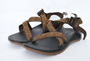 Chaco Kids Z/1 Classic Sport Sandals Brown Patterned Straps. Sz: 13